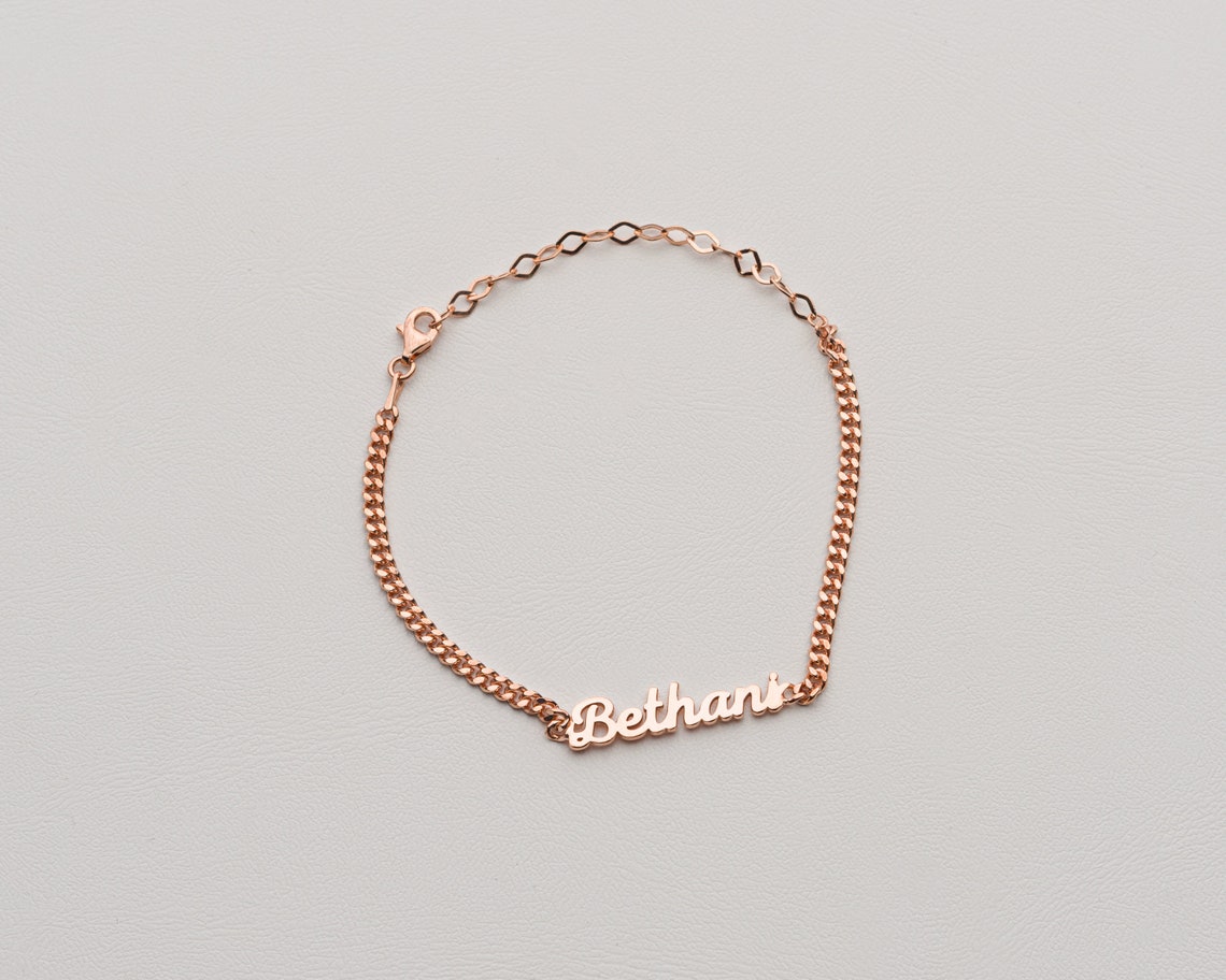 Name Bracelet Gold Name Bracelet Dainty Gold Name Bracelet Etsy