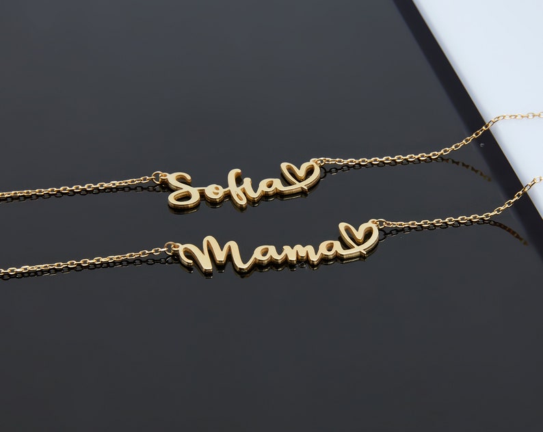 Dainty Mama Necklace Sterling Silver Name Necklace Mother Necklace Gift for Mom image 2