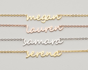 Dainty Name Necklace, Personalized Gifts, Name Necklace for Women, Bridesmaid, Gift For Her, Silver, Gold, Rose, Mothers Day Gifts