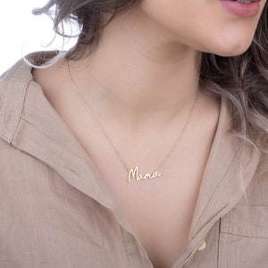 Dainty Mama Necklace Sterling Silver Name Necklace Mother Necklace Gift for Mom image 8