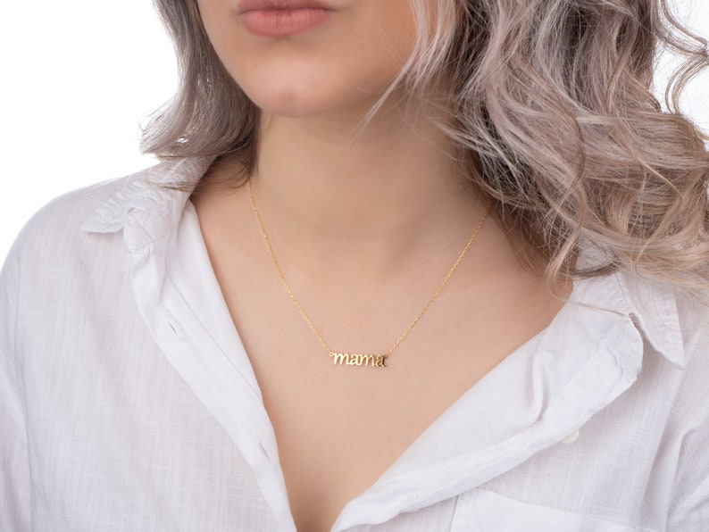 Dainty Mama Necklace Sterling Silver Name Necklace Mother Necklace Gift for Mom image 5