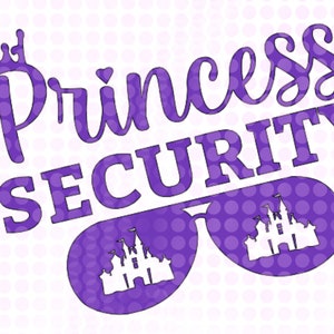 Princess Security Glasses SVG Digital Download