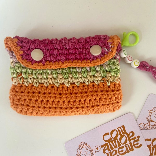 Crochet Cardholder / Tarjetero Crochet / Crochet Wallet / Monedero Crochet / Cartera Ganchillo / Monedero Ganchillo / Crochet pouch