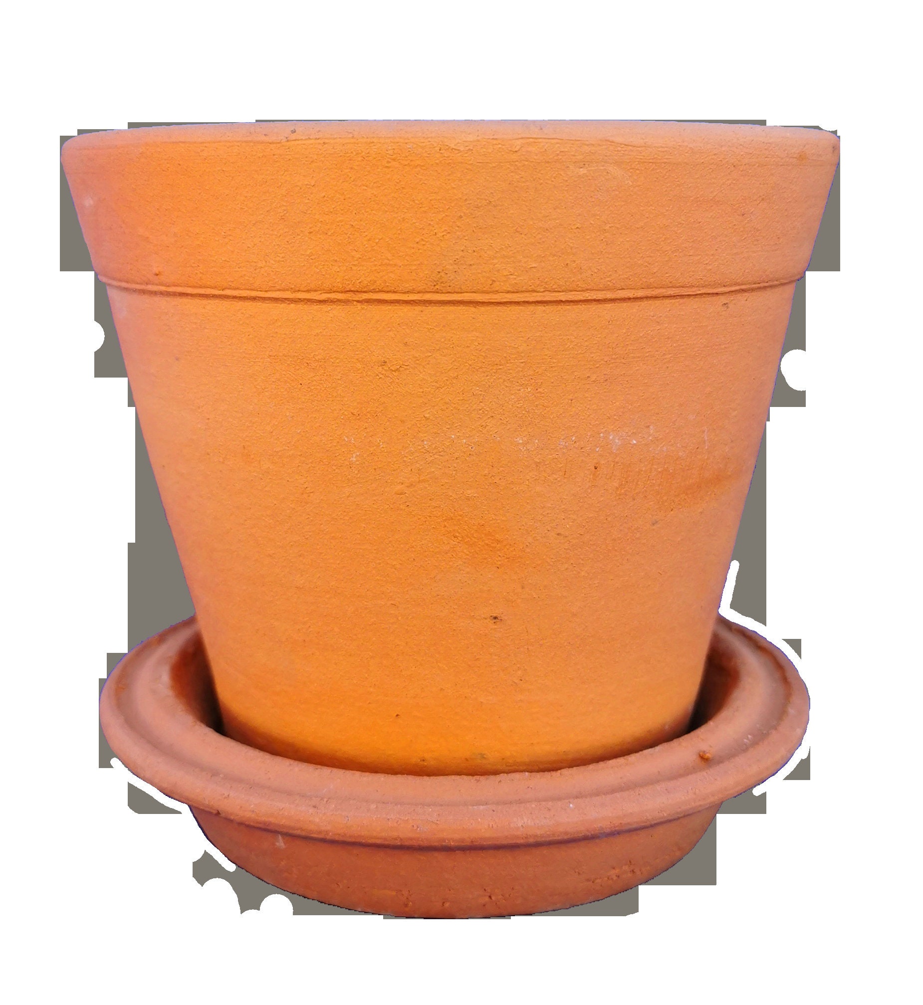 Tontopf mit Untersetzer 9 cm für Orchideen etc Pflanze Pflanztopf