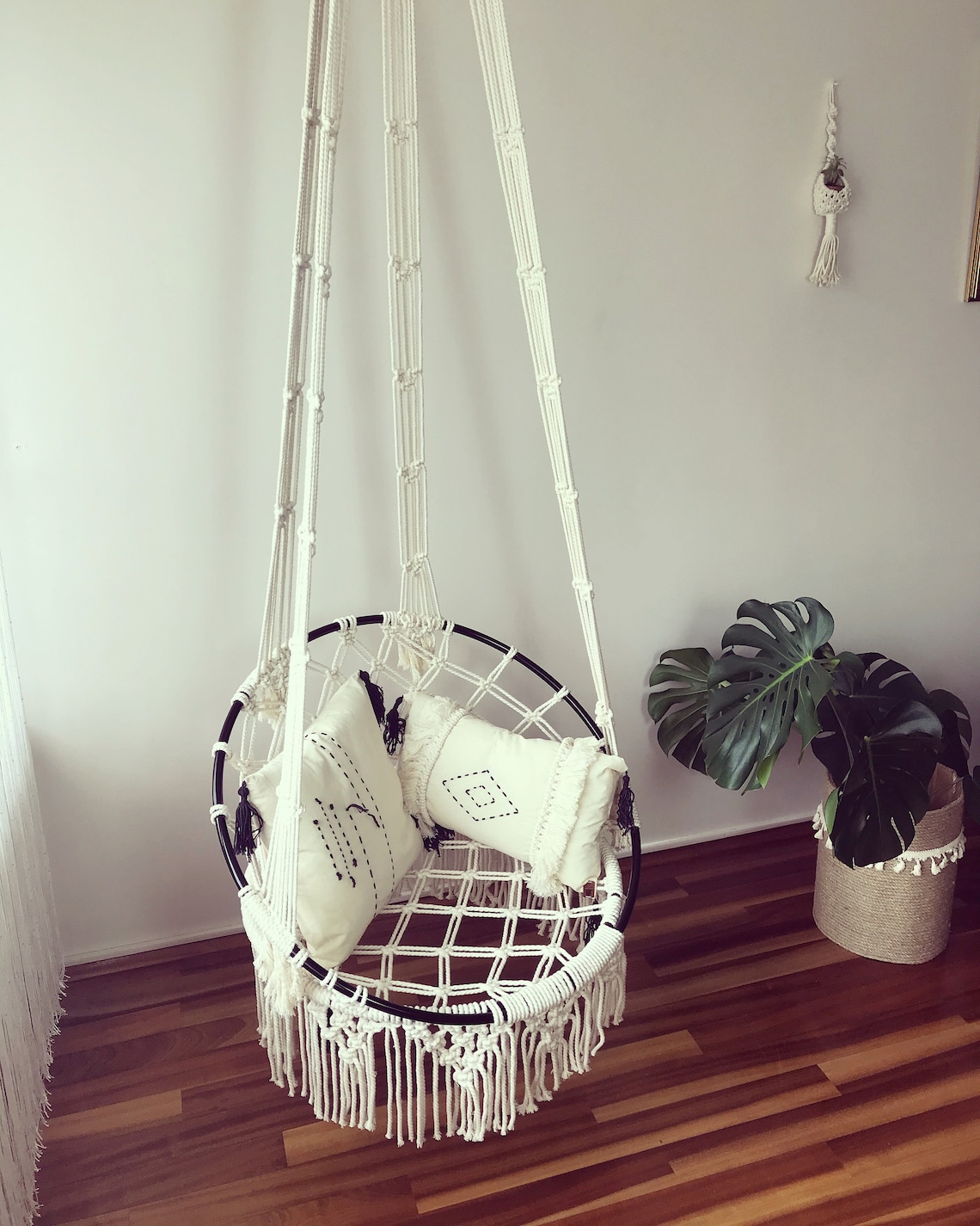 Macrame Swing for Adult Porch Swing Backyard Swing Boho Etsy
