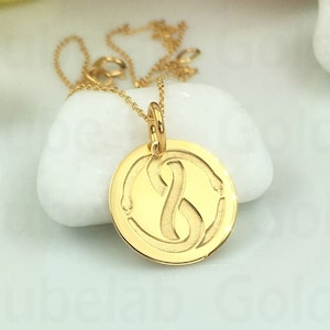Real 14k Solid Gold Ouroboros Necklace, Personalized Snake Pendant, Dainty Snake Jewelry, Cycle Of Life, Charm Ancient Symbol Ouroboros