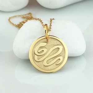 Real 14k Solid Gold Snake Necklace, Personalized Snake Pendant, Gold Serpent Necklace, Dainty Gold Animal Pendant, Gold Snake Charm Jewelry