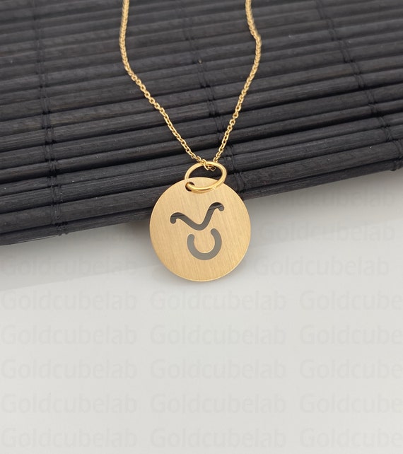 Solid gold taurus pendant discount