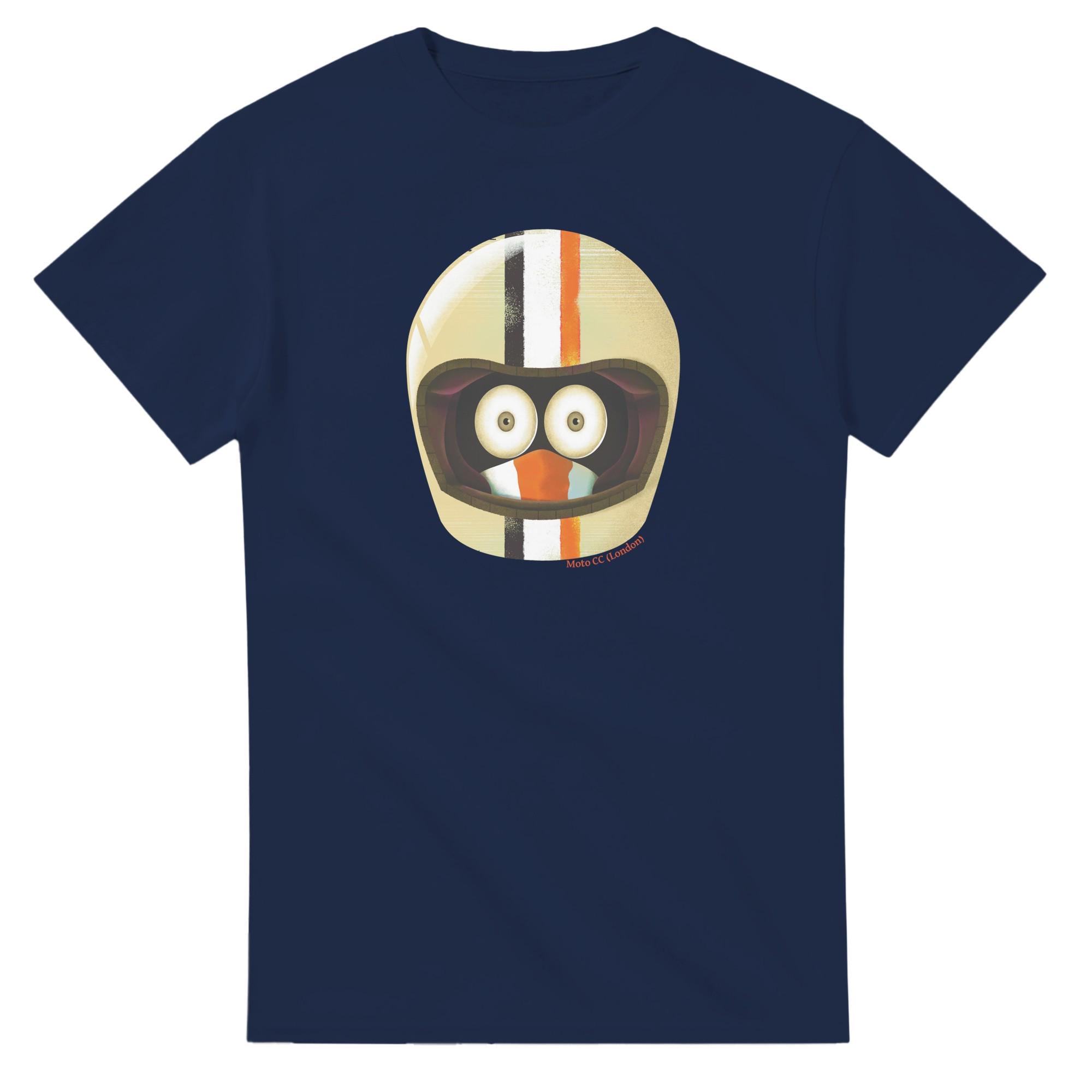 Humorous Biker Shirt - Orange/Black/White colour scheme - worldwide delivery