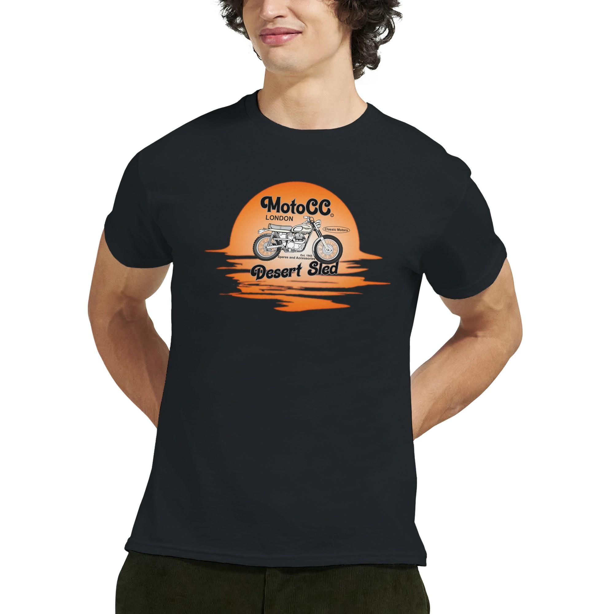 Vintage Desert Sled Motorcycle T-Shirt | Retro MotoCC London Design