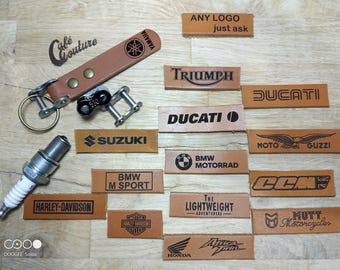 Portachiavi in pelle Yamaha fatto a mano – Catena a maglie divise per motocicletta Cafe Racer