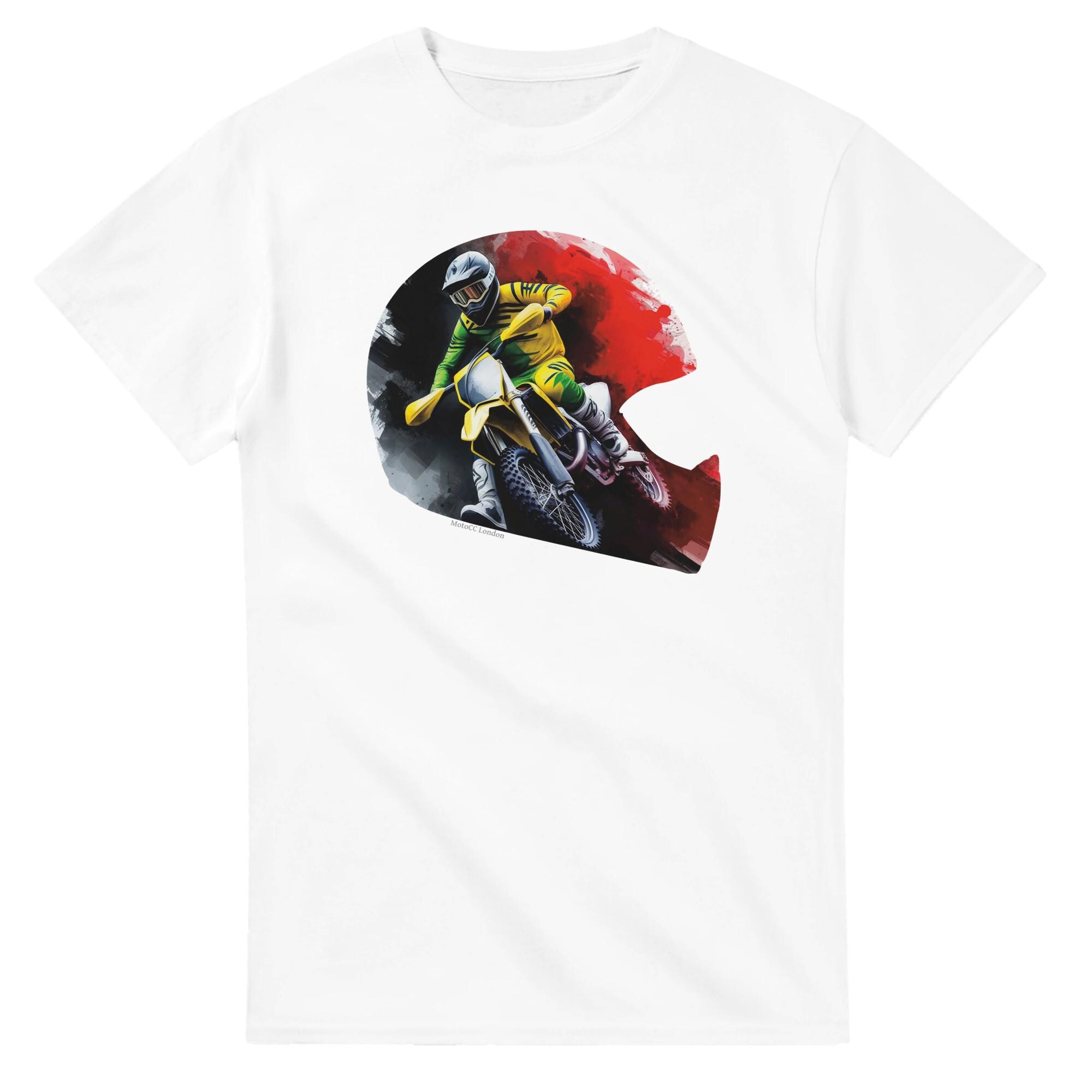 Motocross Splash Art T-Shirt – Dynamic Dirt Bike Rider