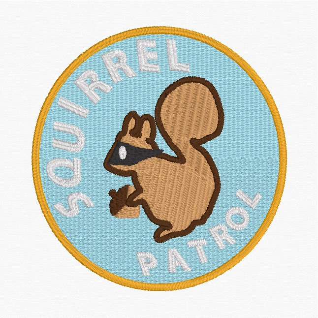Squirrel Patrol Patches, Dog Patches, Dog Patches for Harness, Dog Patches  for Jacket, Dog Patches Iron On, Squirrel Patrol Dog Patch 