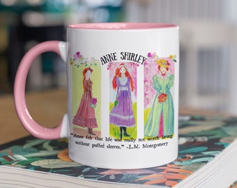 Anne Shirley in her puffed sleeve dresses mug