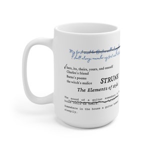 Elements of Style grammatikermugg Strunk and White grammatiklärargåva mugg redaktör grammatikförfattare författare student nörd skola engelsk gåva