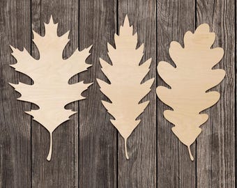 Oak Leaf Design – Intricate Wooden Cutout for Autumn Crafts & Wall Decor | Unfinished Wood | Multiple Sizes