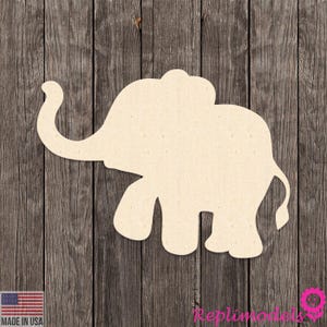 Wooden Baby Elephant Cute Animal Zoo Shape Wood Cutout Various Sizes for DIY (Unfinished Wood ) |