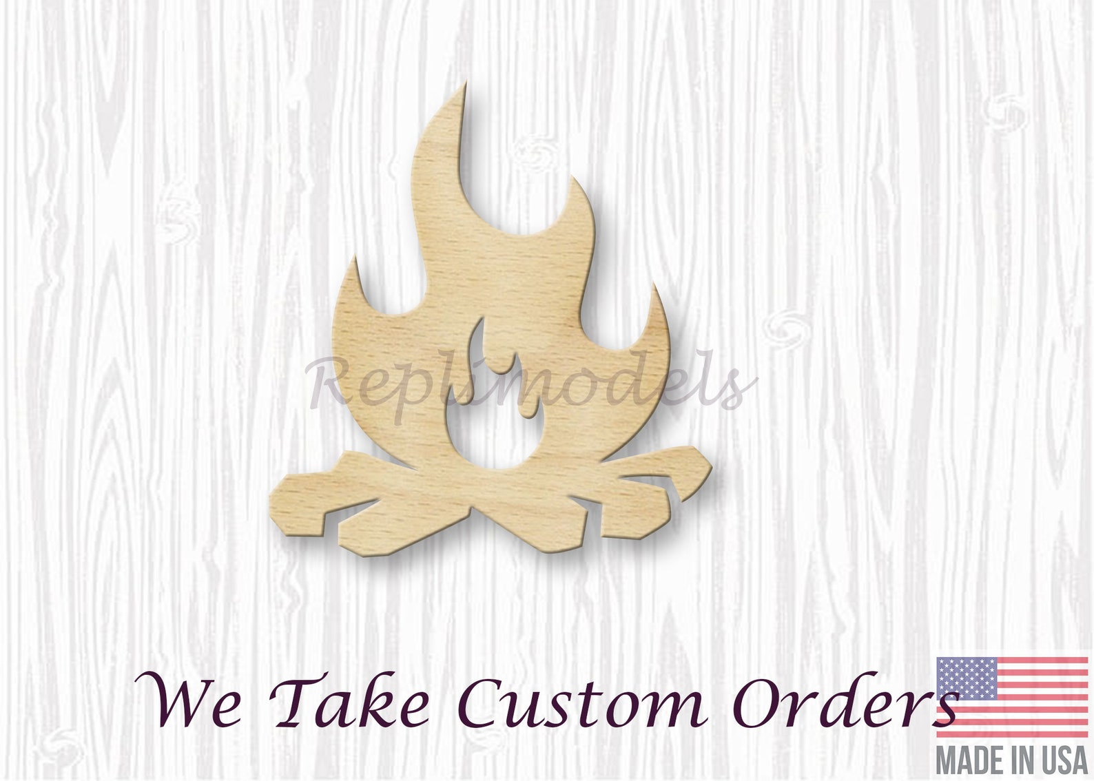 Bonfire Campfire Fire Wood Engraved Cutout Various Sizes for - Etsy