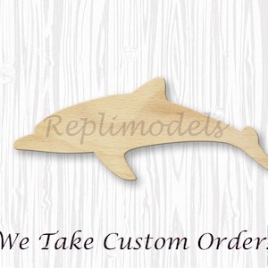 Sea Creatures Dolphin Shape Wood Cutout Various Sizes for DIY (Unfinished Wood) |