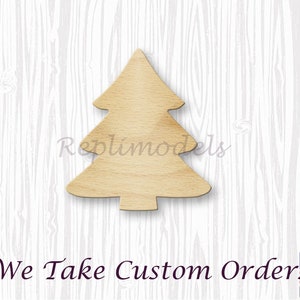 Cute Christmas Tree Shape Wood Cutout Various Sizes for DIY (Unfinished Wood) |
