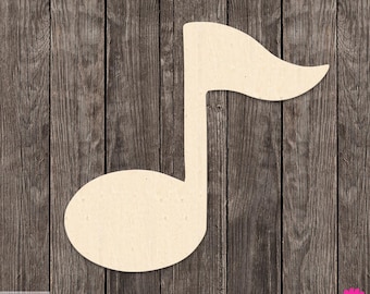 Music Note Symbol Wood Cutout Various Sizes for DIY (Unfinished Wood ) |