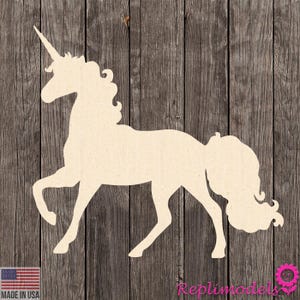 Unicorn Shape Wood Cutout Various Sizes for DIY (Unfinished Wood ) |