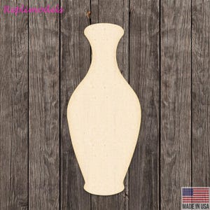 Vase Shape Wood Cutout Various Sizes for DIY (Unfinished Wood ) |
