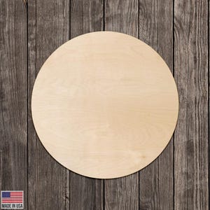 Circle Shape / Round Blank Wood Cutout Various Sizes for DIY (Unfinished Wood) |