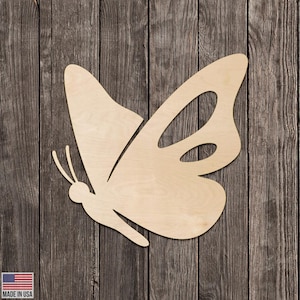 Butterfly Nursery Room Decor Design Cut Wood Cutout Various Sizes for DIY (Unfinished Wood ) |