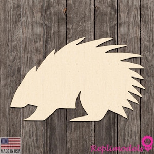 Porcupine Shape Wood Cutout Various Sizes for DIY (Unfinished Wood ) |