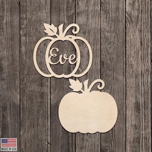 Benutzerdefinierte personalisierte Kürbis Design Herbst Herbst Thanksgiving Ernte-Thema Name Friendsgiving Ereignis-Tags Filigrane Holz verschiedene Größen für DIY