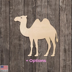 Desert Camel Shape Wood Cutout Various Sizes for DIY (Unfinished Wood) |