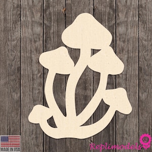 Woodland Mushroom Grove Shape Wood Cutout Various Sizes for DIY (Unfinished Wood) |
