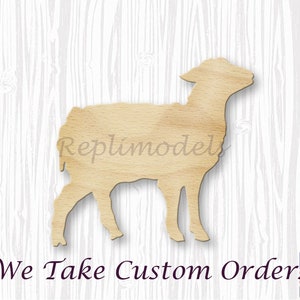 Lamb Sheep Shape Wood Cutout Various Sizes for DIY (Unfinished Wood) |