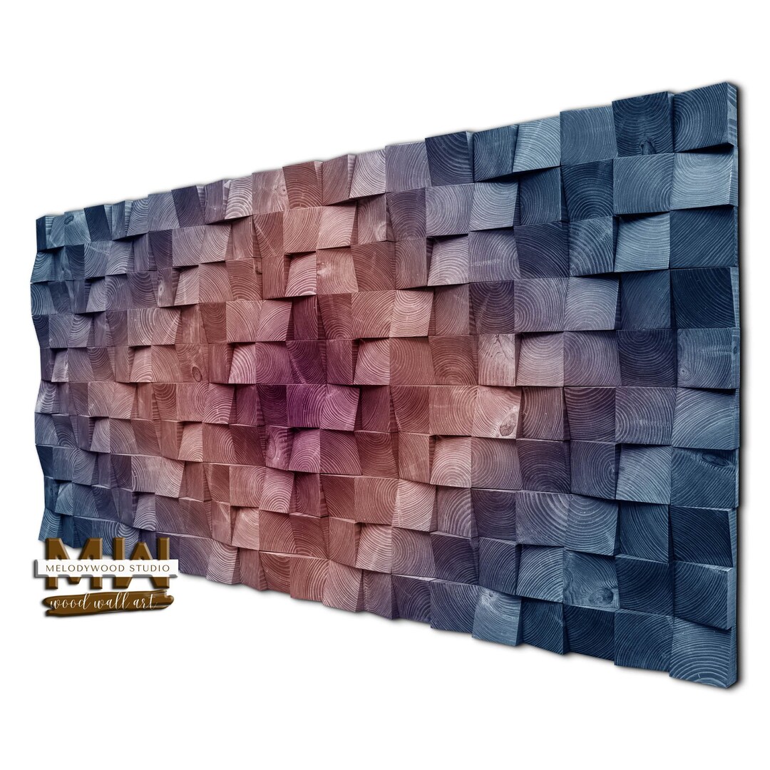 Mid Century Modern Nature-inspired Wood Wall Art for Living Room Decor ...