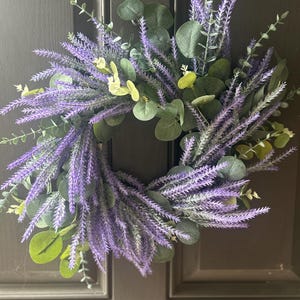 Lavender and Eucalyptus Wreath  .  Spring and Summer Wreath