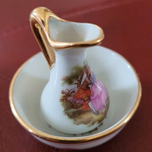 Limoges France Minature Pitcher and Bowl