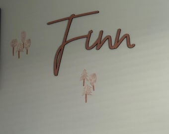 Wooden Name Sign Personalised Nursery Wall Decor