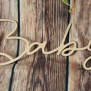 Personalised Wooden Name Wood Script Large Wall Sign Room Décor Nursery Plaque Letters Multiple Colour image 4