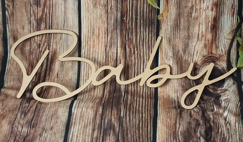 Personalised Wooden Name Wood Script Large Wall Sign Room Décor Nursery Plaque Letters Multiple Colour image 4
