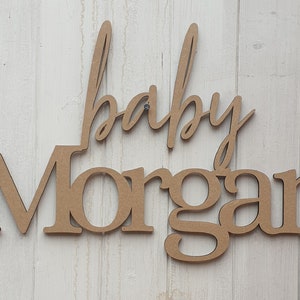 Wooden Baby Name Sign: Baby Shower Backdrop, Nursery Decor