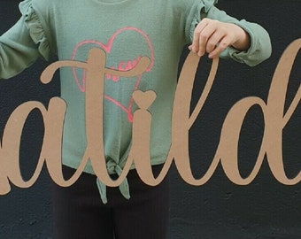 Personalised Wooden Name Sign: Nursery Wall Decor, Custom Baby Name