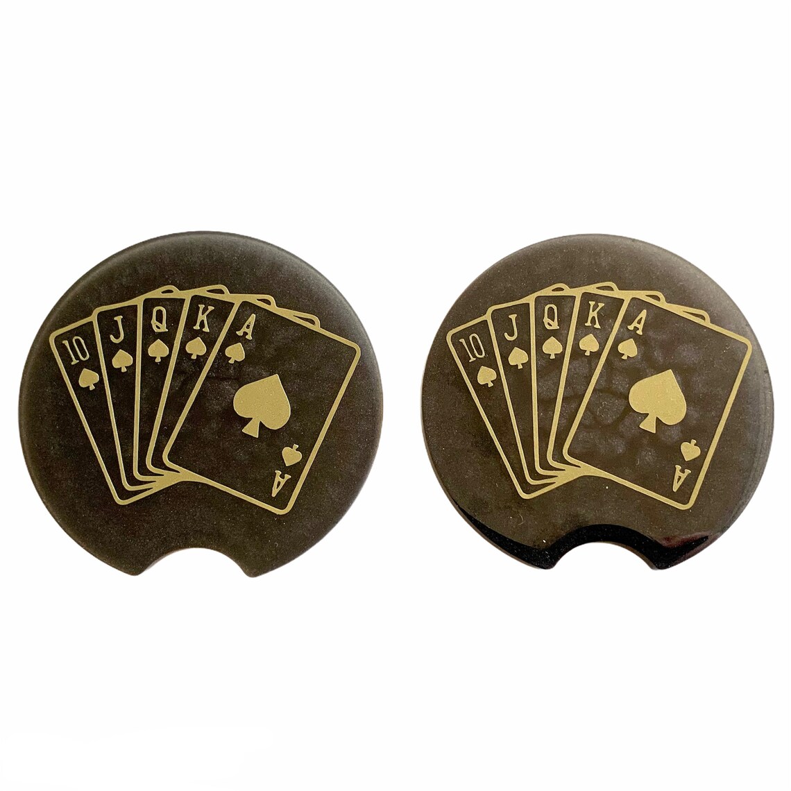 Car Cup Holder Coasters 7.3cm diamètre Ensemble de 2 Noir Etsy