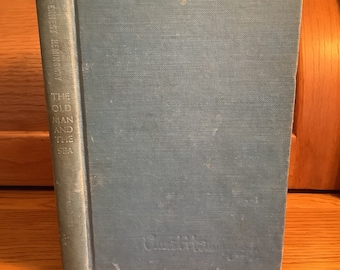 Ernest Hemingway - The Old Man and the Sea - 1952 First Edition, Second State -  with Scribner seal on Copyright page - Vintage hardcover