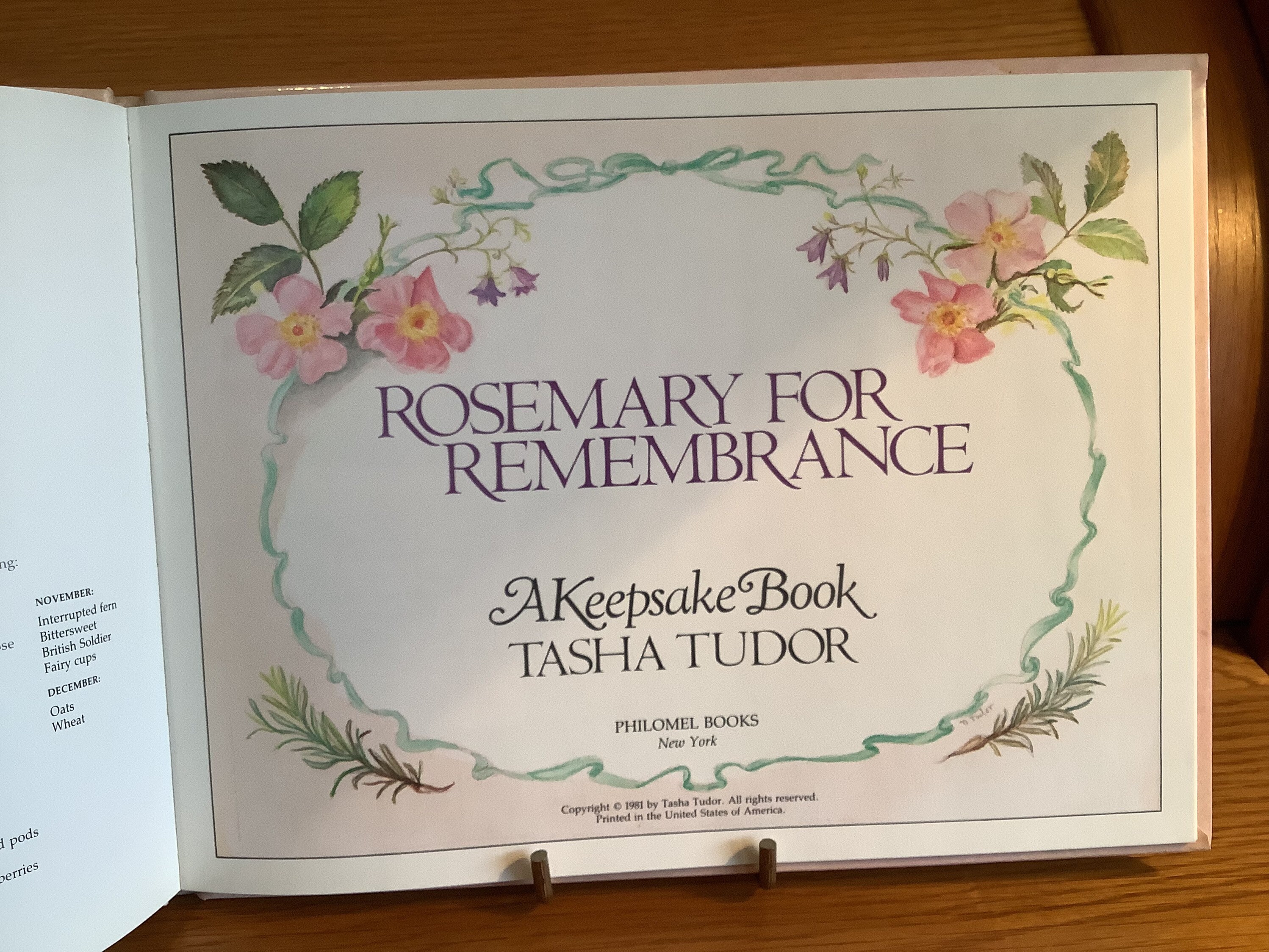 Tasha Tudor Rosemary for Remembrance Full Color Vintage Etsy
