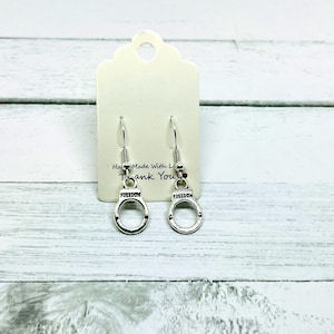 Dangling handcuff deals earrings
