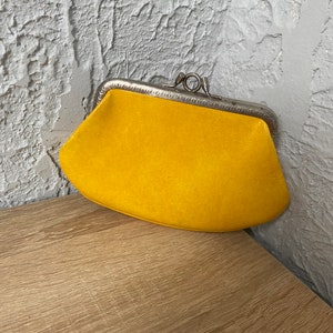 Gelbe Vintage-Geldbörse für Damen. UdSSR