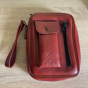 Monedero-bolso de los Juegos Olímpicos de 1980, de fabricación soviética. Monedero de mujer. Juegos Olímpicos