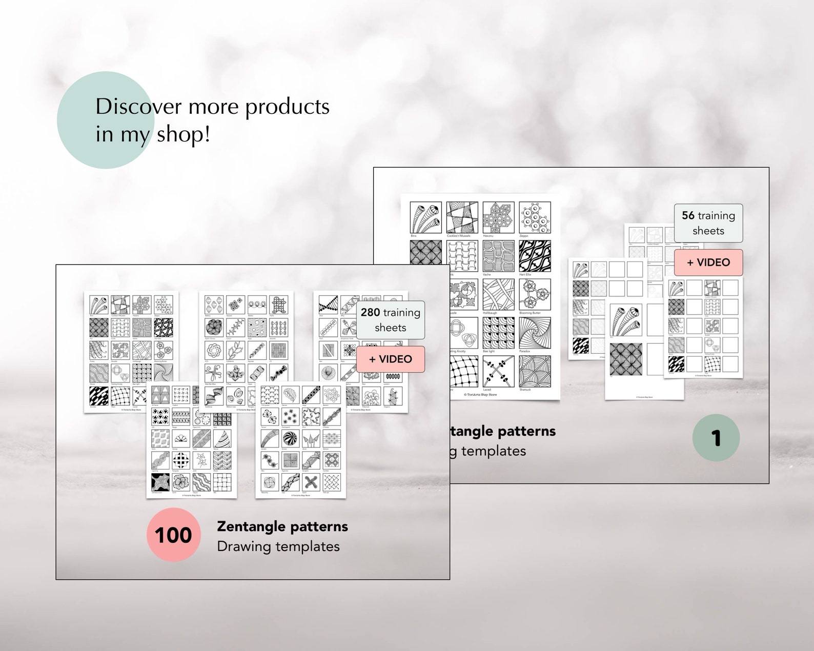 20 Zentangle Patterns Easy Zentangle Drawing Templates With Video ...