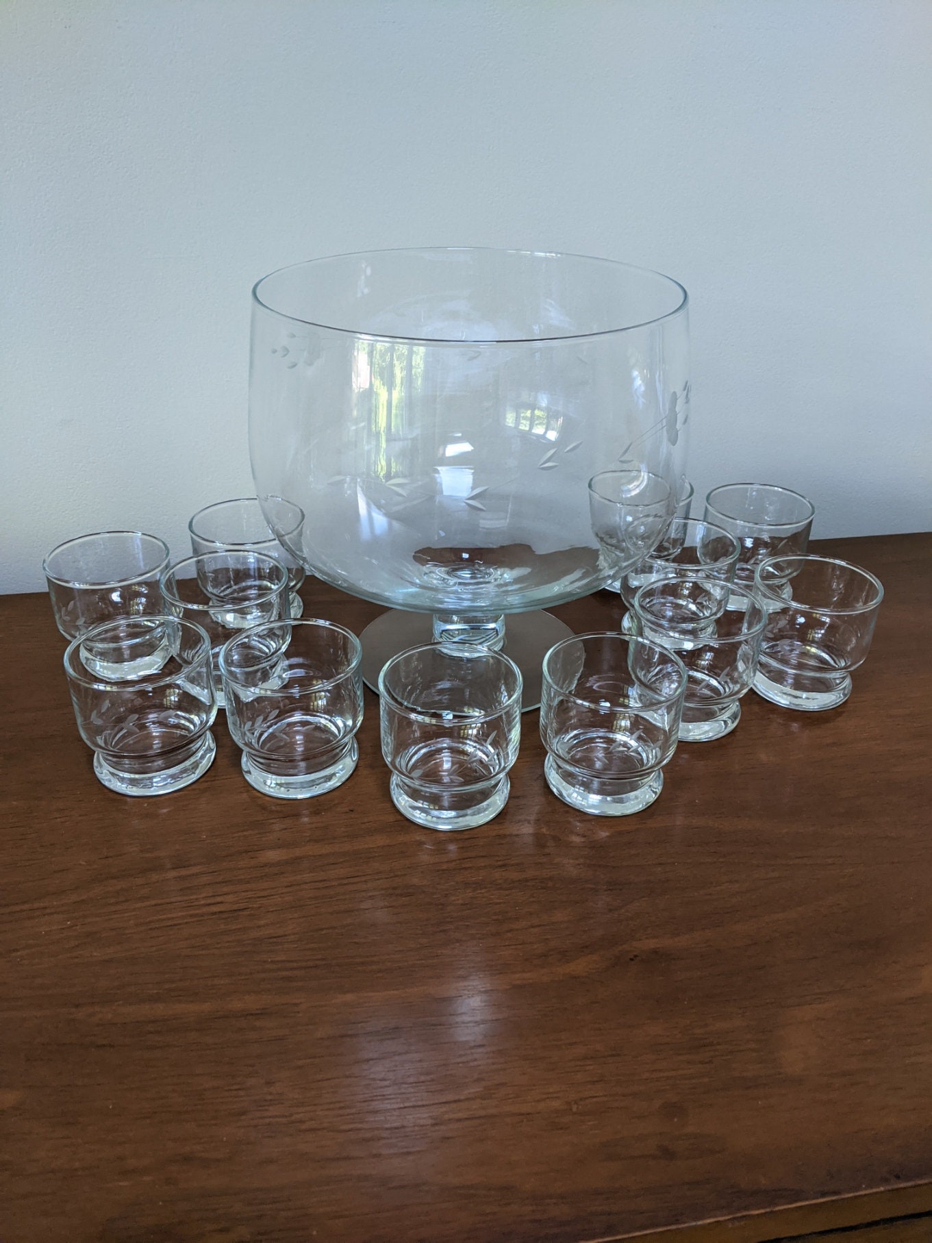 Vintage Princess House Heritage Crystal Heritage Punch Bowl Etsy